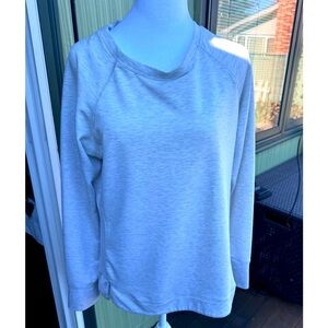 Danskin Women's Crew Neck Sweatshirt Gray Size Large